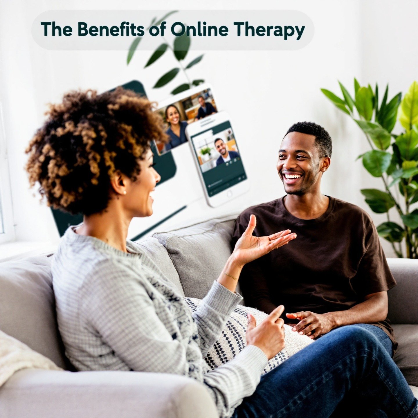 Psicólogo Online vs Psicólogo IA Representación de la conexión y empatía en la terapia con un psicólogo online humano.